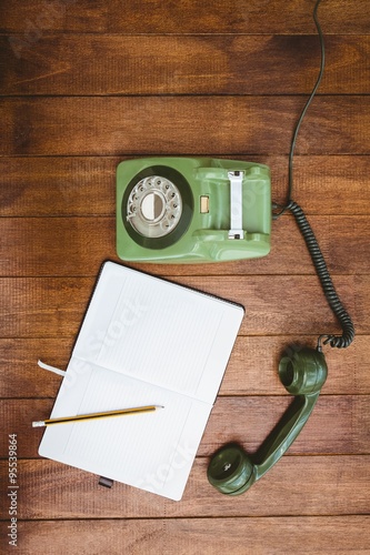 View of an old phone