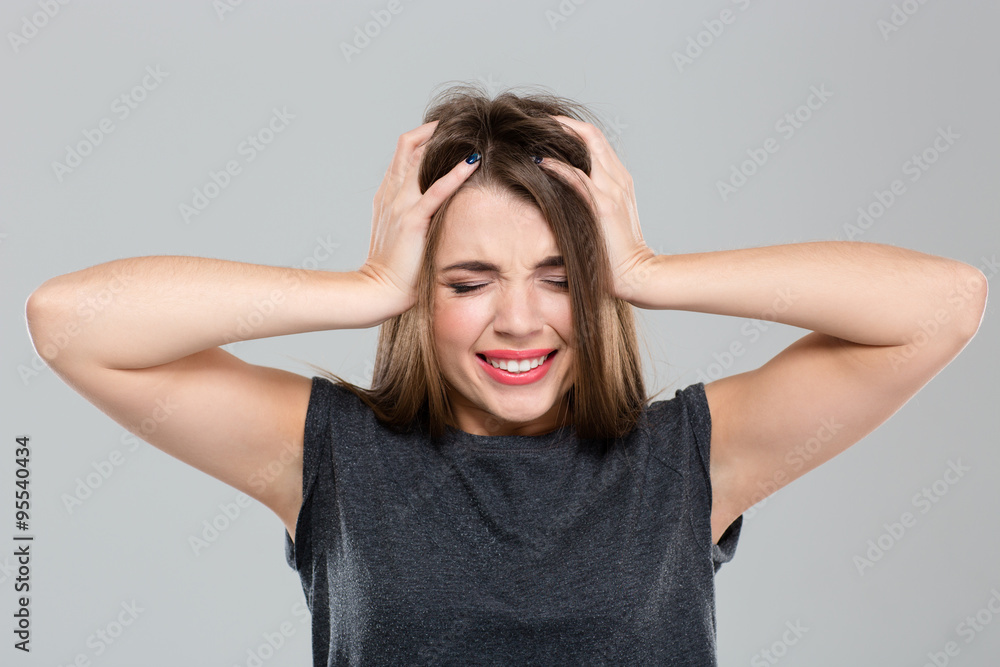 Woman with depressed expression Woman with depressed expression