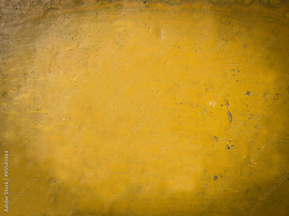 Obraz premium Grunge yellow cement floor for background