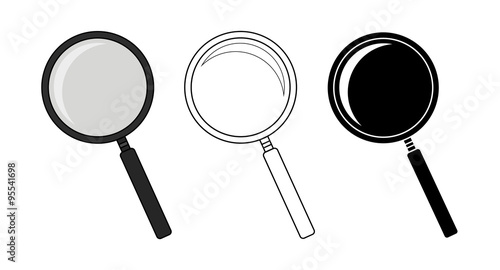 Magnifying glass tool set