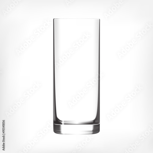 Empty drinking highball glass cup