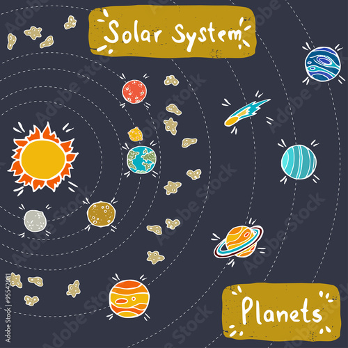 Doodle model of Solar System.