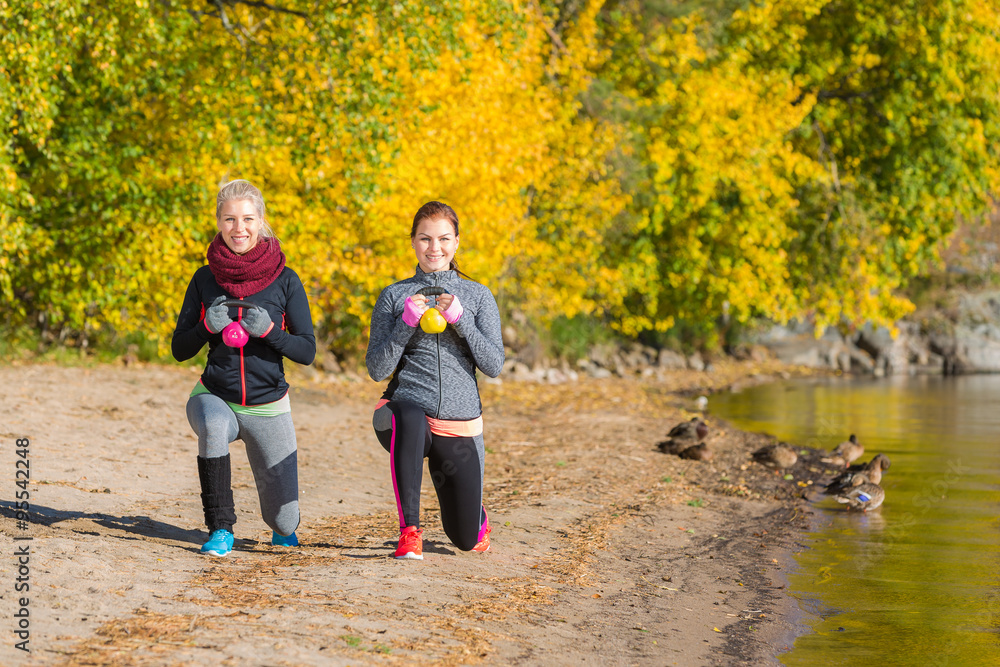 Fototapeta premium Fit women working out