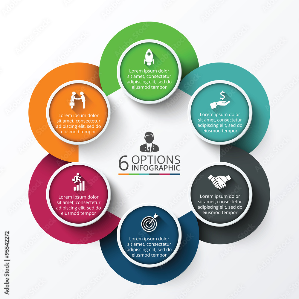 Vector circle infographic. Vector circle infographic.