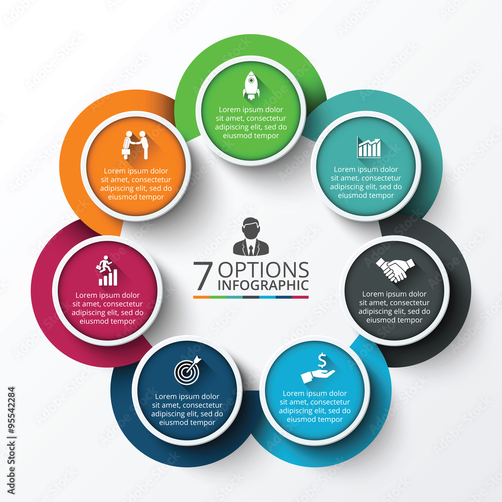 Vector circle infographic. Vector circle infographic.