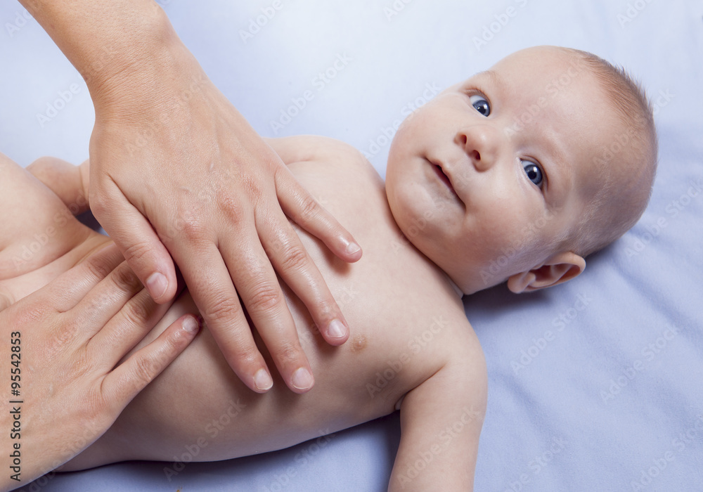 Three month baby boy abdomen massage Three month baby boy abdomen massage