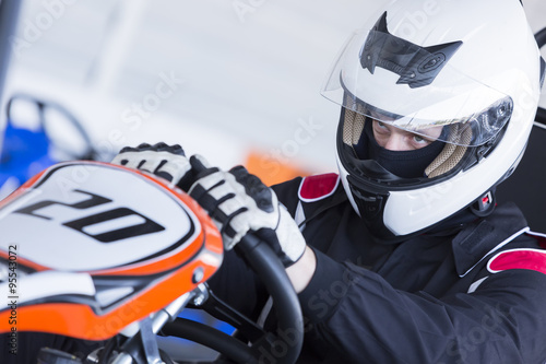 go-kart pilot ready for race
