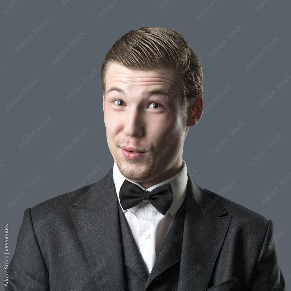 Emotional businessman having an idea Emotional businessman having an idea