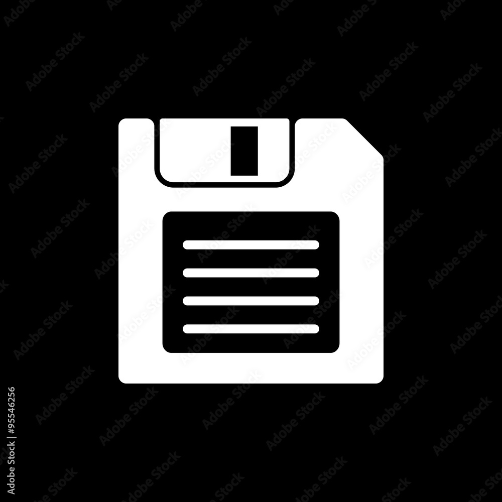 The floppy disk icon. Diskette symbol. Flat The floppy disk icon. Diskette symbol. Flat