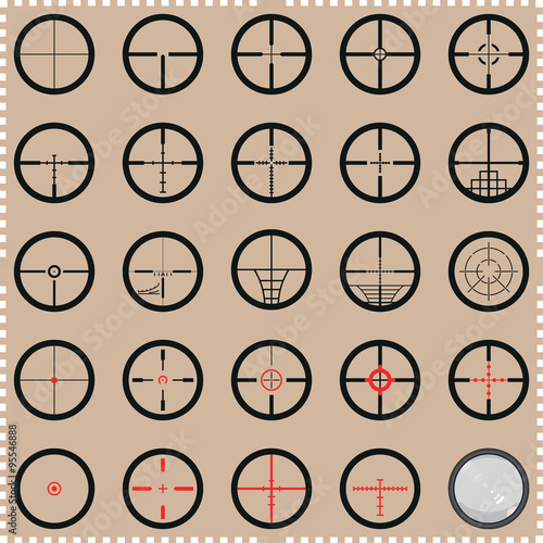 Collection of crosshairs