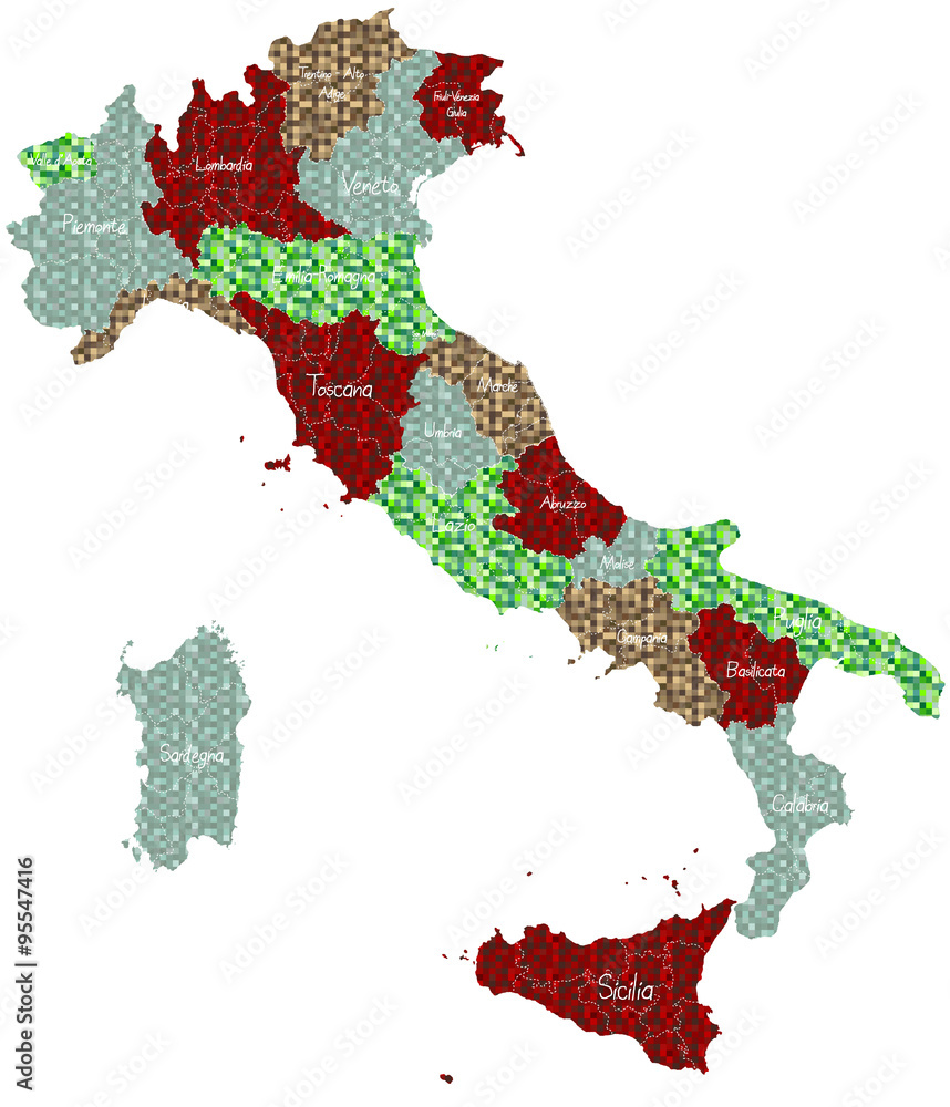 Fototapeta premium Karte von Italien