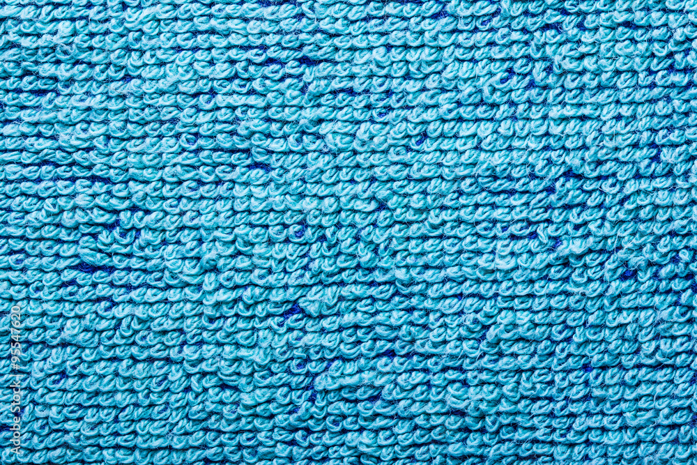 Blue soft fiber towel texture. Blue soft fiber towel texture.