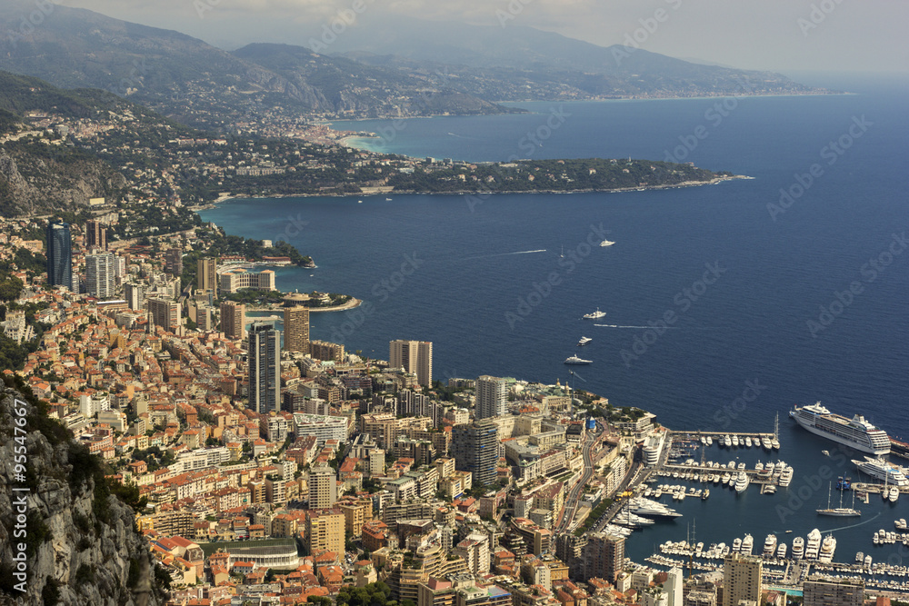 Monaco on French Riviera on a sunny day