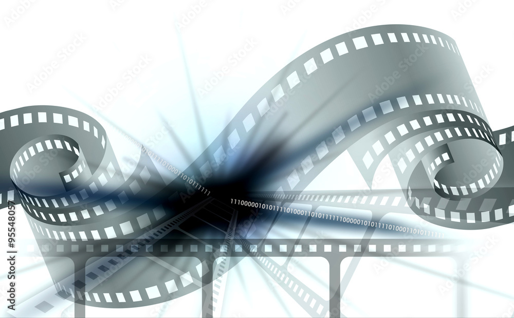 Movie film background.
Cinematography bright background with a camera film.
