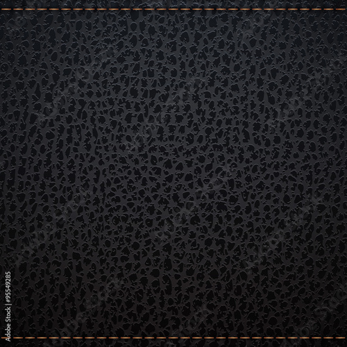 Black natural leather texture