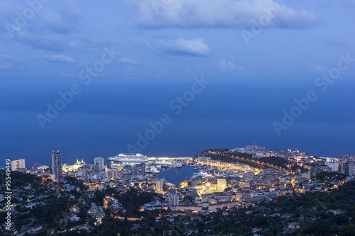 View on Monaco in the evening