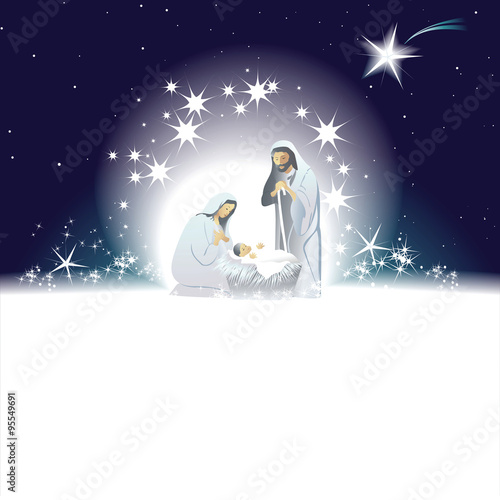 Nativity scene with Holy Family