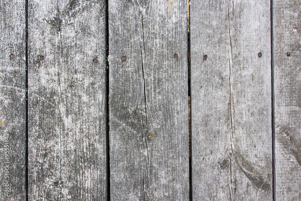 Fototapeta premium Grunge peeling paint gray wood texture.