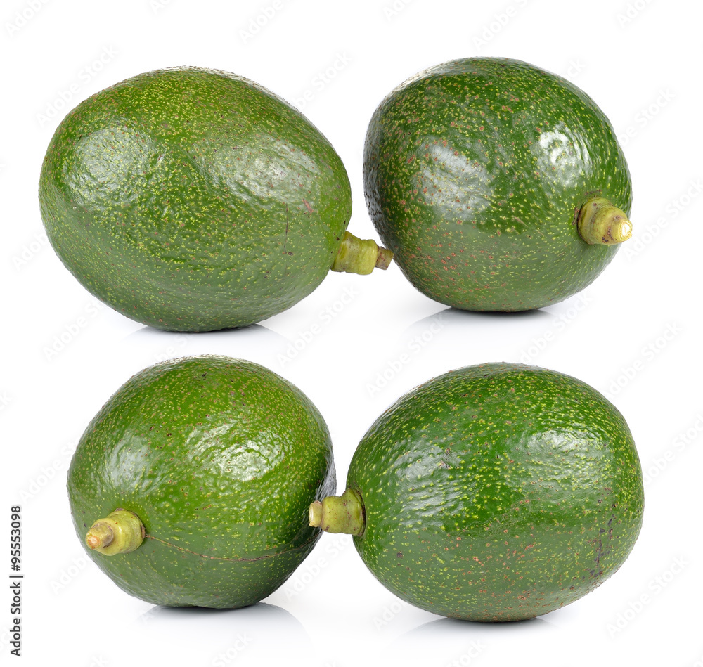 avocado on white background avocado on white background