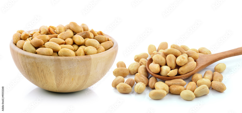 peanuts on white background peanuts on white background