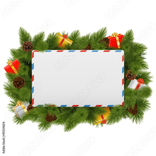 Vector Christmas Postcard