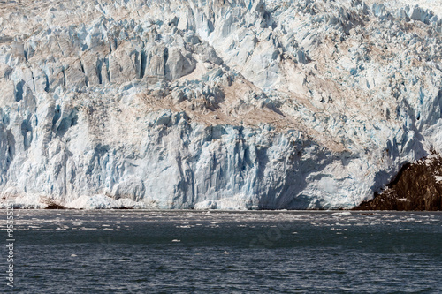 The Aialik Glacier in the Kenai Peninsula Borough of Alaska