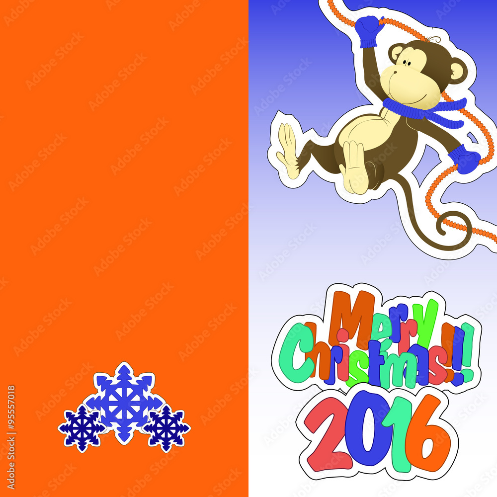 Fototapeta premium Cards New year 2016, Christmas