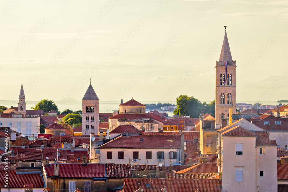 Historic Zadar skyline and rooftops