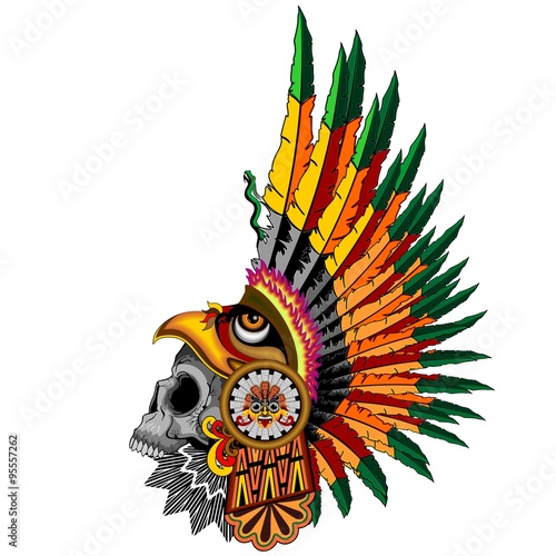 Aztec Eagle Warrior Skull photo