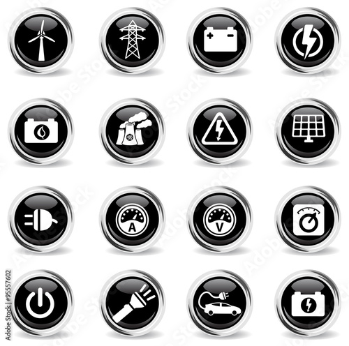 Electricity simply icons