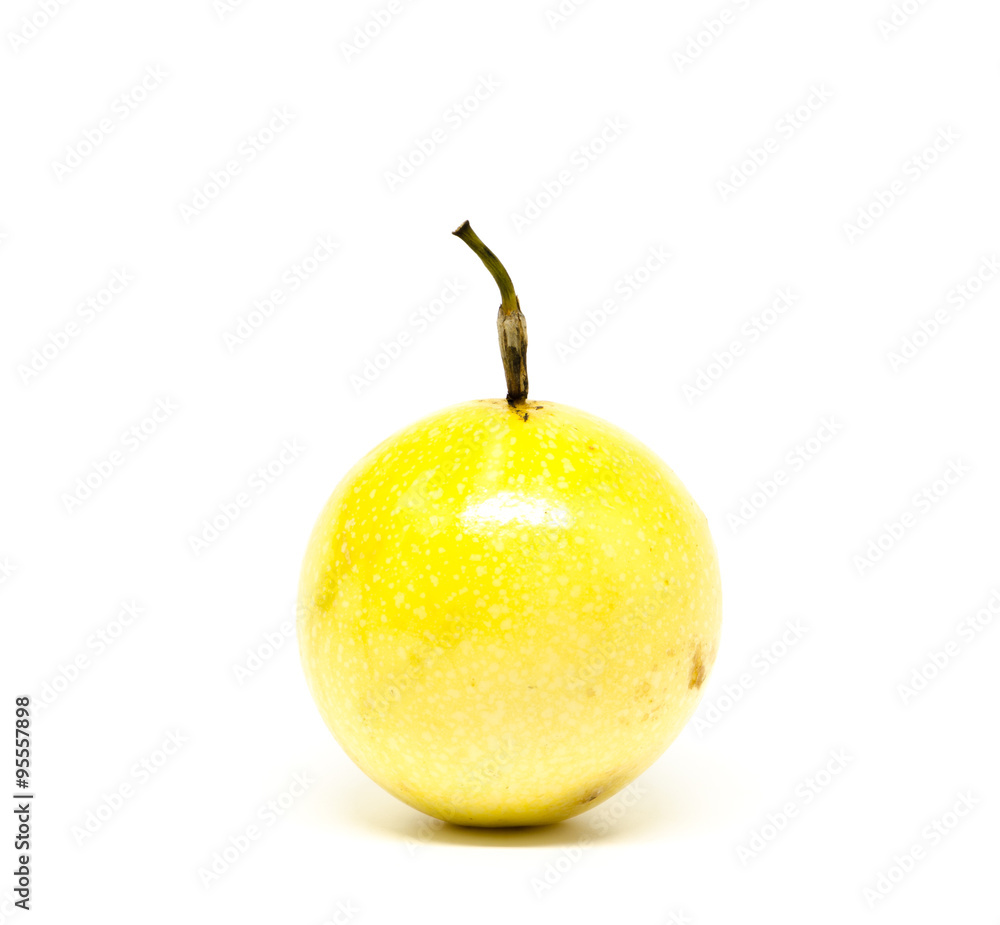 passion fruit on white background