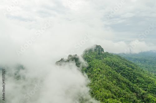 green mountain and fog © pupunkkop
