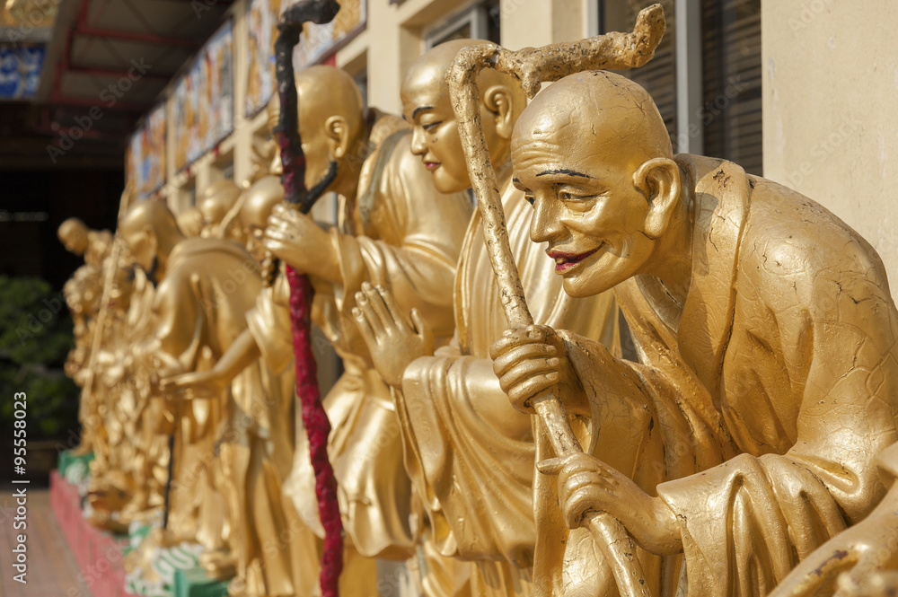 Buddha statue in Ten Thousand Buddhas Monastery in Hong Kong
