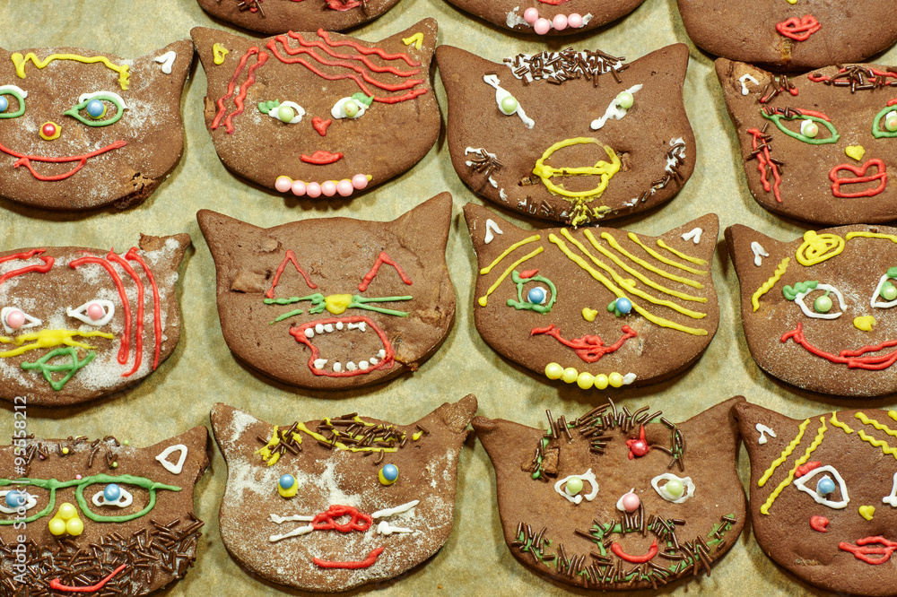 Decorative gingerbread cookies for Christmas. Decorative gingerbread cookies for Christmas.
