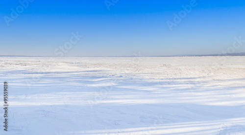 White snowy desert
