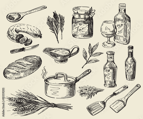 hand drawn food sketch