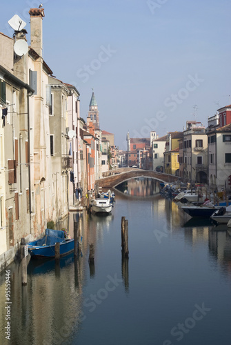 Italy, Chioggia. View of Canal Vena