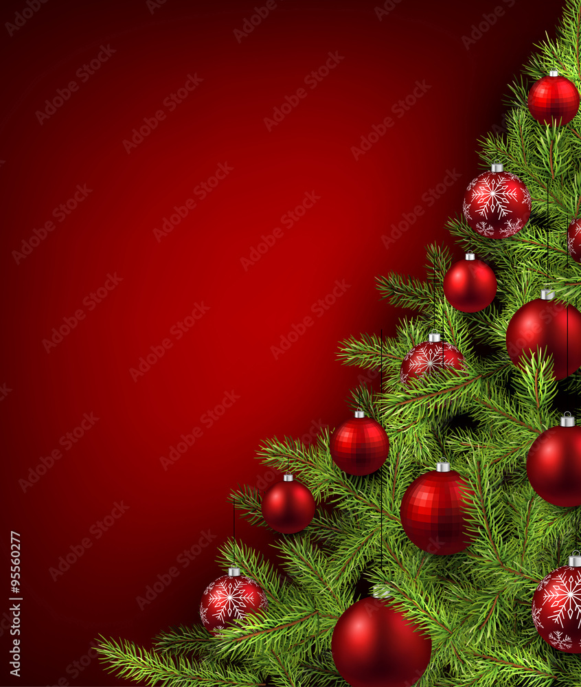Christmas red background.