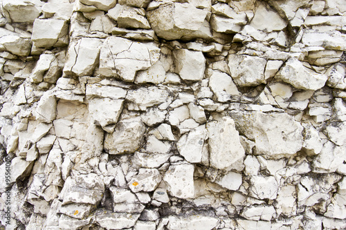 Detail of limestone wall