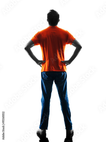 man standing Rear View silhouette isolated © snaptitude