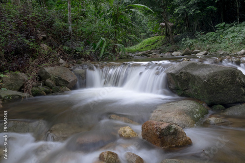 Fototapeta Naklejka Na Ścianę i Meble -  Beautiful water fall in deep forest