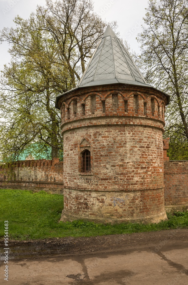 Tower near Theodore town Gate  in Tsarskoye Selo,Saint-Petersburg, Russia.