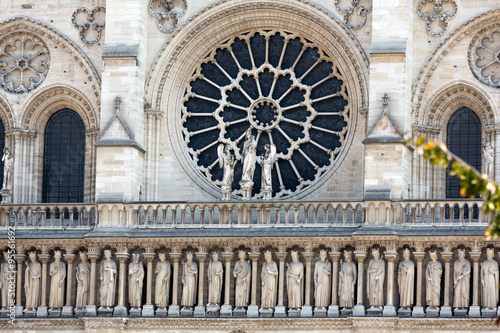 Paris - West facade of Notre Dame Cathedral. . Part of The King's Gallery