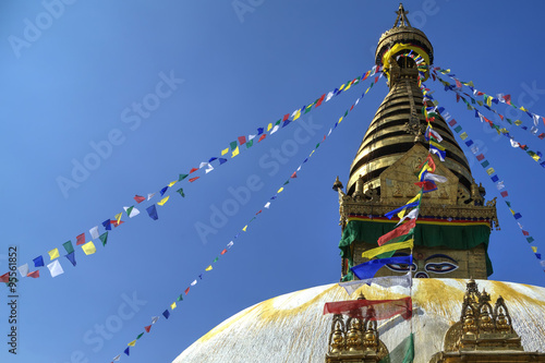 Details of Boudhanath stupa in Kathmandu, Nepal