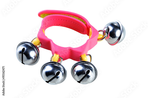 Hand bells isolated on white background. Toy - bells for childre