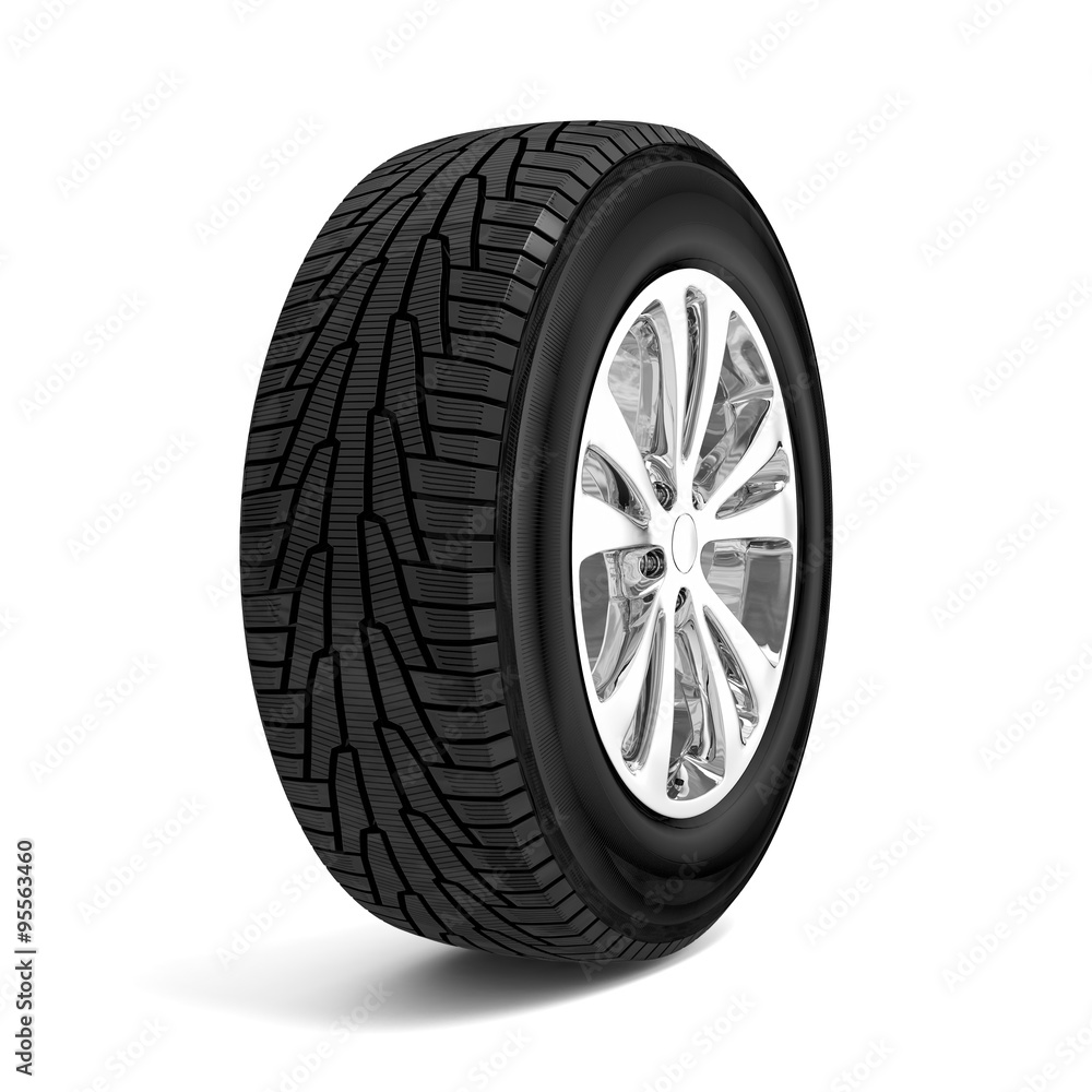 Car winter tire isolated