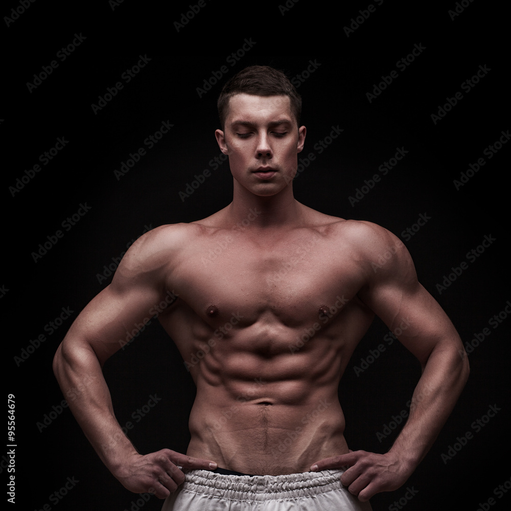 Fototapeta premium young athlete bodybuilder man