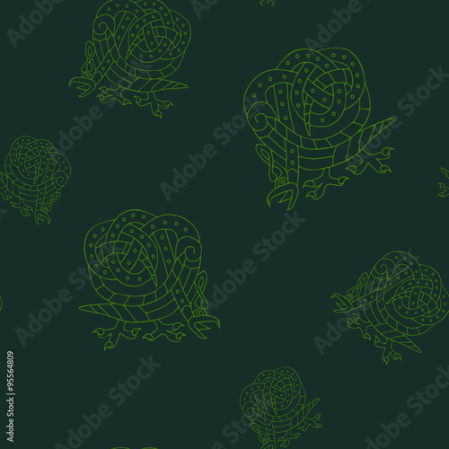 Seamless background with Celtic art and ethnic ornaments for your design