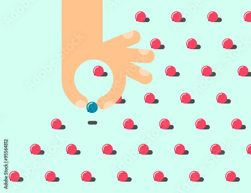 Принти на полотні flat illustration of perfectionism