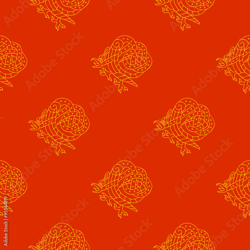 Seamless background with Celtic art and ethnic ornaments for your design